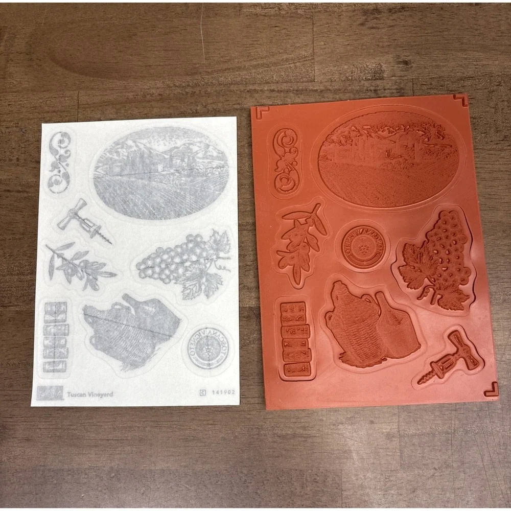 Stampin' Up! Tuscan Vineyard Stamp Set 141902 Cling Set of 8